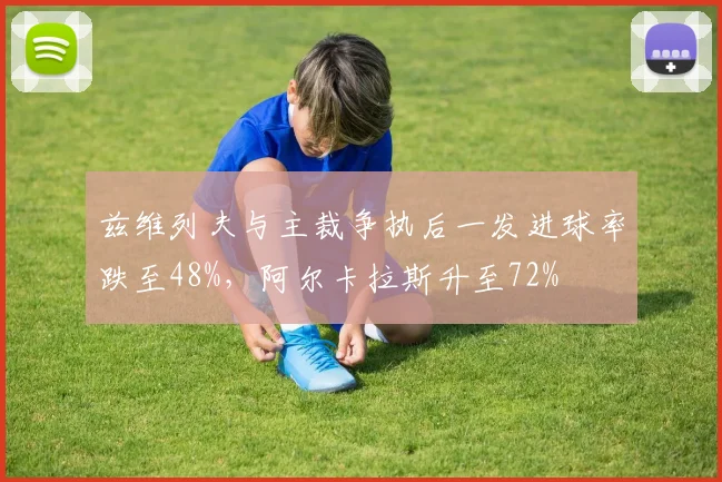 兹维列夫与主裁争执后一发进球率跌至48%，阿尔卡拉斯升至72%